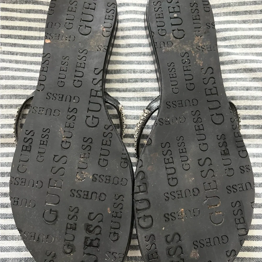 GUESS Black Rhinestone Sandals - Picture 3 of 4